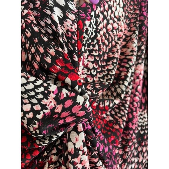 Catherines Dress 2X Pink Floral Midi Tropical Beach Feminine Mature Casual 80s - Picture 4 of 11